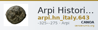 Arpi Historia Numorum Italy 643 — CANOA