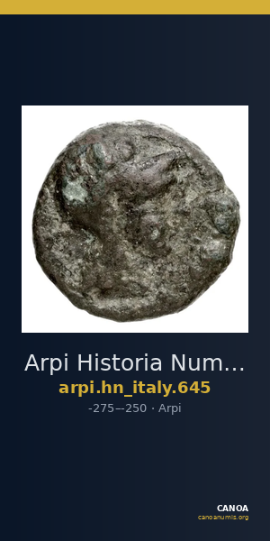 Arpi Historia Numorum Italy 645 — CANOA