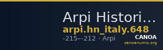 Arpi Historia Numorum Italy 648 — CANOA