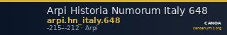 Arpi Historia Numorum Italy 648 — CANOA