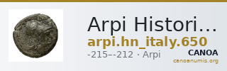 Arpi Historia Numorum Italy 650 — CANOA