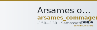 Arsames of Commagene Samosata Kovacs 2016 218 — CANOA