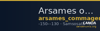 Arsames of Commagene Samosata Kovacs 2016 218 — CANOA