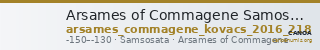 Arsames of Commagene Samosata Kovacs 2016 218 — CANOA