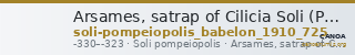 Arsames, satrap of Cilicia Soli (Pompeiopolis) Babelon 1910 725 — CANOA