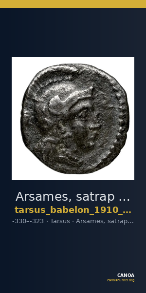 Arsames, satrap of Cilicia Tarsus Babelon 1910 719 — CANOA
