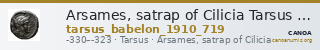 Arsames, satrap of Cilicia Tarsus Babelon 1910 719 — CANOA