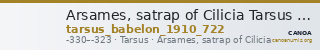 Arsames, satrap of Cilicia Tarsus Babelon 1910 722 — CANOA