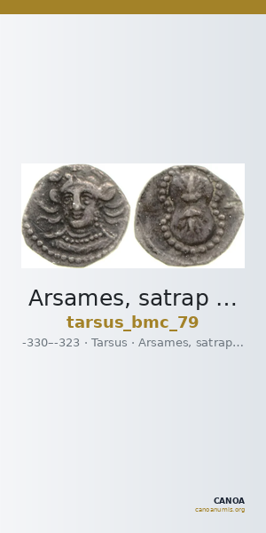 Arsames, satrap of Cilicia Tarsus BMC Tarsus 79 — CANOA