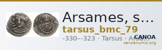 Arsames, satrap of Cilicia Tarsus BMC Tarsus 79 — CANOA
