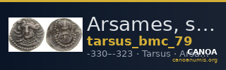 Arsames, satrap of Cilicia Tarsus BMC Tarsus 79 — CANOA