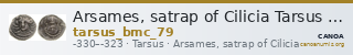 Arsames, satrap of Cilicia Tarsus BMC Tarsus 79 — CANOA