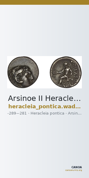 Arsinoe II Heracleia Pontica Waddington 1908 44 — CANOA