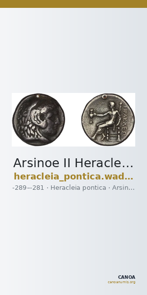 Arsinoe II Heracleia Pontica Waddington 1908 45 — CANOA