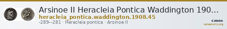 Arsinoe II Heracleia Pontica Waddington 1908 45 — CANOA
