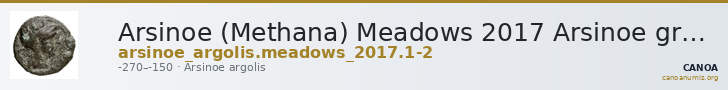 Arsinoe (Methana) Meadows 2017 Arsinoe groups 1-2 — CANOA