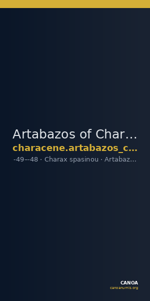 Artabazos of Characene Charax Spasinou Le Rider 1959 55 — CANOA