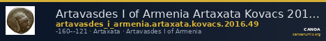 Artavasdes I of Armenia Artaxata Kovacs 2016 49 — CANOA