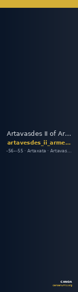 Artavasdes II of Armenia Artaxata Kovacs 2016 160 — CANOA