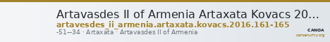 Artavasdes II of Armenia Artaxata Kovacs 2016 161-165 — CANOA