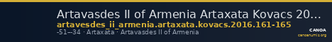 Artavasdes II of Armenia Artaxata Kovacs 2016 161-165 — CANOA