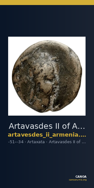 Artavasdes II of Armenia Artaxata Kovacs 2016 166 — CANOA