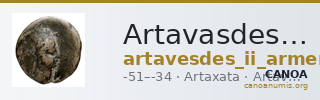 Artavasdes II of Armenia Artaxata Kovacs 2016 166 — CANOA