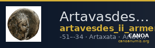 Artavasdes II of Armenia Artaxata Kovacs 2016 166 — CANOA