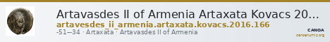 Artavasdes II of Armenia Artaxata Kovacs 2016 166 — CANOA