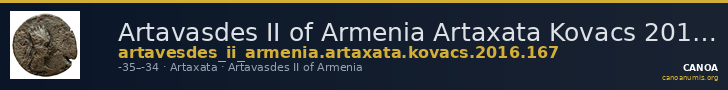 Artavasdes II of Armenia Artaxata Kovacs 2016 167 — CANOA