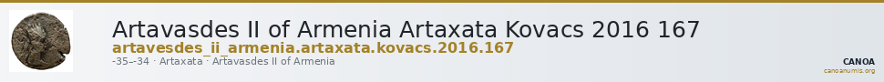 Artavasdes II of Armenia Artaxata Kovacs 2016 167 — CANOA