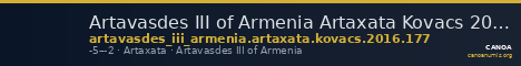 Artavasdes III of Armenia Artaxata Kovacs 2016 177 — CANOA