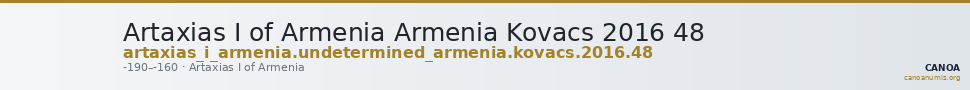 Artaxias I of Armenia Armenia Kovacs 2016 48 — CANOA