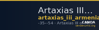 Artaxias III of Armenia Armenia Kovacs 2016 192-194 — CANOA