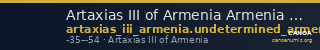 Artaxias III of Armenia Armenia Kovacs 2016 192-194 — CANOA