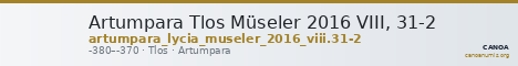Artumpara Tlos Müseler 2016 VIII, 31-2 — CANOA