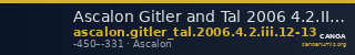 Ascalon Gitler and Tal 2006 4.2.III.12-13 — CANOA