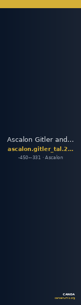 Ascalon Gitler and Tal 2006 4.2.III.14 — CANOA
