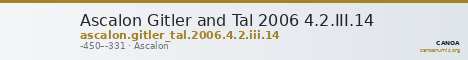 Ascalon Gitler and Tal 2006 4.2.III.14 — CANOA