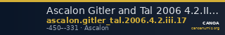 Ascalon Gitler and Tal 2006 4.2.III.17 — CANOA