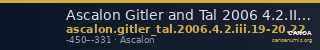 Ascalon Gitler and Tal 2006 4.2.III.19-20, 22 — CANOA