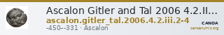 Ascalon Gitler and Tal 2006 4.2.III.2-4 — CANOA