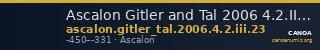Ascalon Gitler and Tal 2006 4.2.III.23 — CANOA