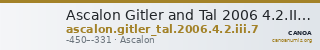 Ascalon Gitler and Tal 2006 4.2.III.7 — CANOA