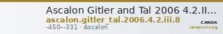 Ascalon Gitler and Tal 2006 4.2.III.8 — CANOA