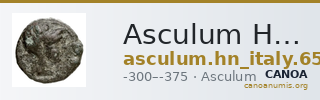Asculum Historia Numorum Italy 651 — CANOA