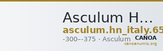 Asculum Historia Numorum Italy 652 — CANOA