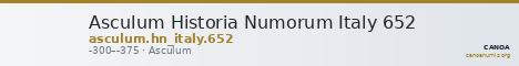 Asculum Historia Numorum Italy 652 — CANOA