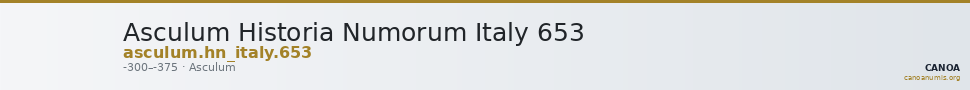 Asculum Historia Numorum Italy 653 — CANOA