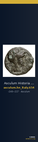Asculum Historia Numorum Italy 654 — CANOA